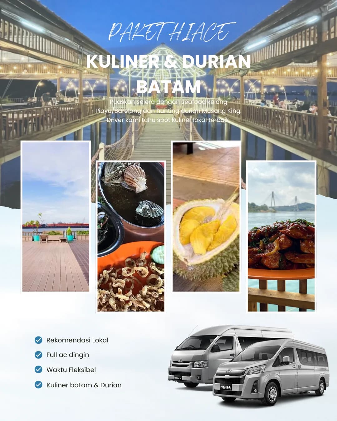 Hiace Wisata Kuliner Seafood & Durian